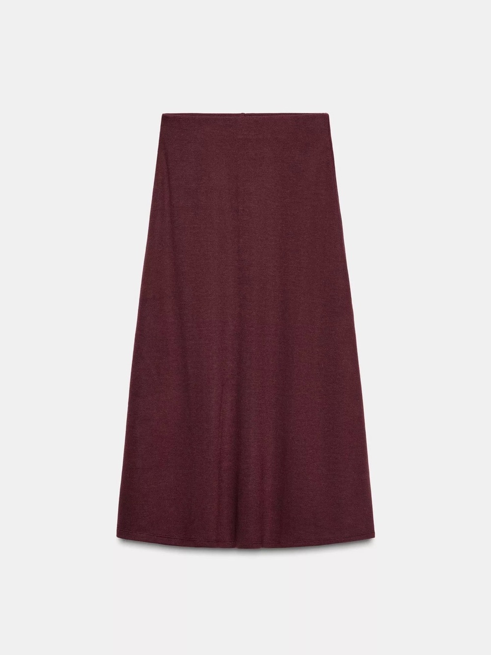 ZARA Soft Midi Skirt Burgundy Size M